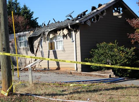 Authorities are requesting the public’s assistance with information leading to the arrest and conviction of someone responsible for arson at a home on 459 Irvin St. in Cornelia. The fire occurred early Monday morning. Photo by ERIC PEREIRA