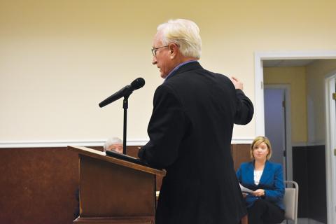 County Manager Phil Sutton went back and forth with Baldwin officials Monday at the city council meeting regarding the city’s decision to terminate their automatic aid agreement in 2018 and how that played a role in plans to annex unincorporated islands.