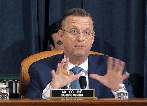 U.S. Rep. Doug Collins is heavily involved in both historic events playing out in America today. Video grab from ABC News