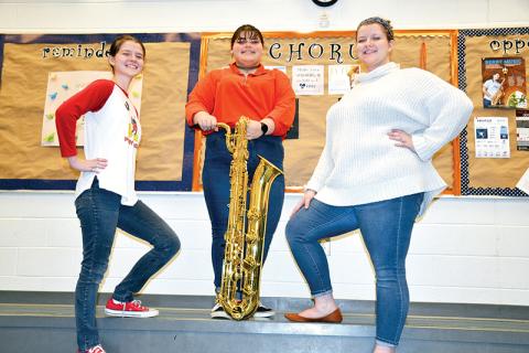 Habersham Central High School music students (from left) Hannah Panjic, Yasmi Velasquez and Ellawyn Ketch are three talented stars among a strong fine arts program. Their performances at a recent school board meeting opened some eyes to the brilliance of their work.