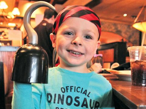 Luke Mize, 4, of Clarkesville is hooked on pancakes.