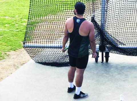 Piedmont's Addison Mock gets ready to throw in a track meet March 9.