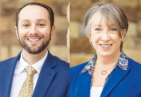 Tyler Williams (left) will take over for current Habersham Medical Center CEO Lynn Boggs on July 6.