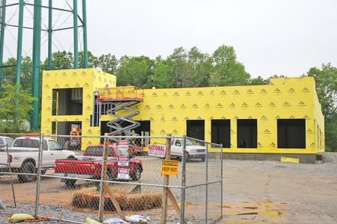 The new rehabilitation center at Habersham Medical Center is under construction and is expected to be ready in the fall. Photo by ERIC PEREIRA/Staff