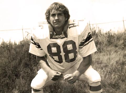 Habersham Central linebacker Jeff Gerrin had a clean jersey in this picture, but had no reservations about getting down and dirty on one of the Raiders’ best all-time defenses.