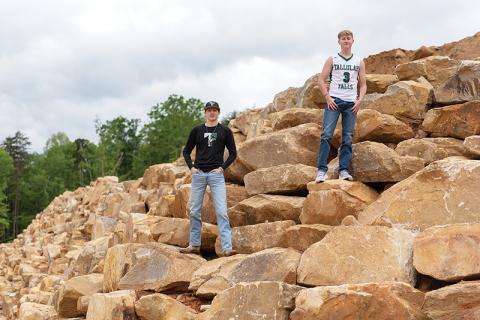 Tallulah Falls student athletes Cainan Yaskiewicz (left) and Kale Corbett have been fighting the same battle against cancer.