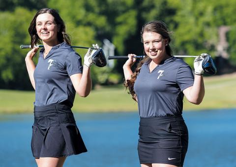 Tallulah Falls golfers Maggie Jackson (left) and Brinson Hall are poised for a great senior season in 2021.