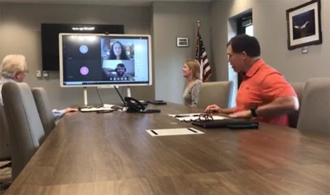 Habersham County held its meeting May 4 via conference call and video chat.