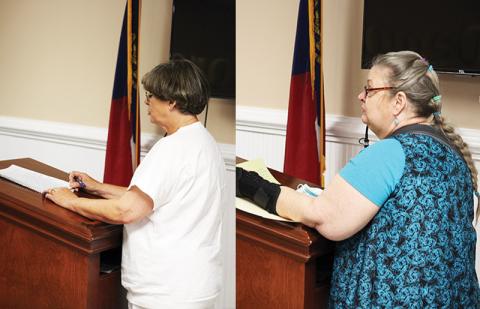 Left photo, Demorest resident Joan Tench is one of the residents that is requesting the termination of City Manager Kim Simonds and resignation of Councilmen Nathan Davis and John Hendrix. Right photo, Demorest resident Deborah Showalter is one of the residents representing the CCD or Concerned Citizens of Demorest. Among other things, they do not wish to see those officials removed, but does want attorney Joey Homans to resign.
