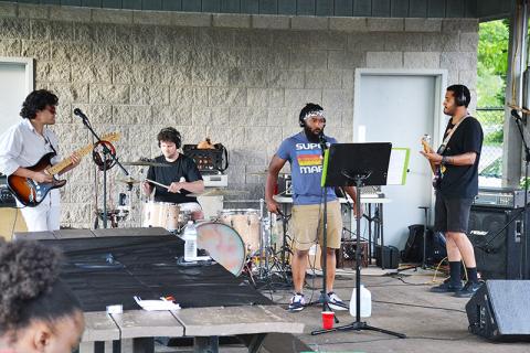 Social Engineers performed as the musical entertainment at the Juneteenth event at Jim Smith Park in Cornelia on Friday night.