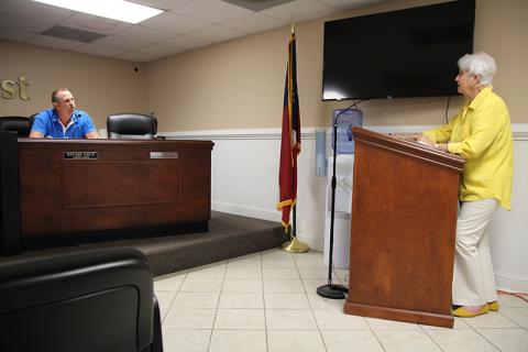 Demorest Councilman Nathan Davis and former councilwoman Florence Wikle remained in a constant back and forth in Tuesday night’s meeting.