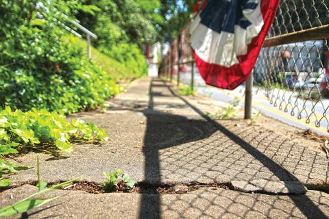 Demorest City Council is hoping to fix cracks like this one in city sidewalks.