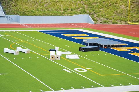 Setup had just begun Thursday morning for Habersham Central High School’s graduation ceremony.