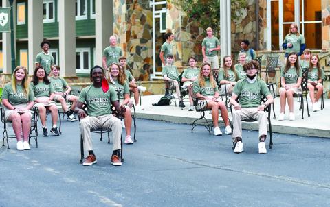 Members of the Tallulah Falls School Class of 2021 gather to watch the sunrise on Aug. 24, the first day of the academic year. The school’s enrollment for the 2020-21 academic year is 531 students – 423 day students and 108 boarding students, representing 16 countries. Photo by E. LANE GRESHAM