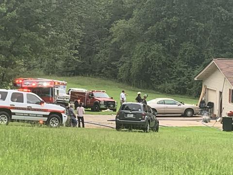 Habersham County first responders got to the scene of a fire at Alec Mountain Road on Thursday afternoon.