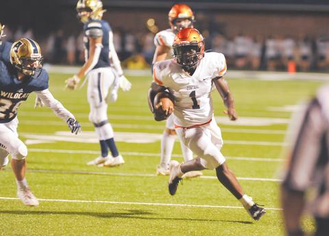 Habersham Central has seen success on fourth down this season so far, thanks to big plays from Josh Pickett (1) among others. TOM ASKEW/Special