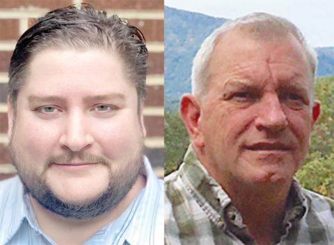 Democrat Mike Adams (left) is challenging Republican incumbent Tim Stamey in the Nov. 3 election.