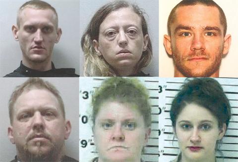 Clockwise from top left: Jason Nicholas Pressley, Greta L. Shackelford, Paul D. Gross, Megahn Wright, Lois Elizabeth Sorrow and Michael J. Gloss.