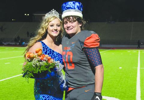 Preslee Hix and Tanner Wade were named queen and king of homecoming Tuesday night at Habersham Central High School. TOM ASKEW/Special