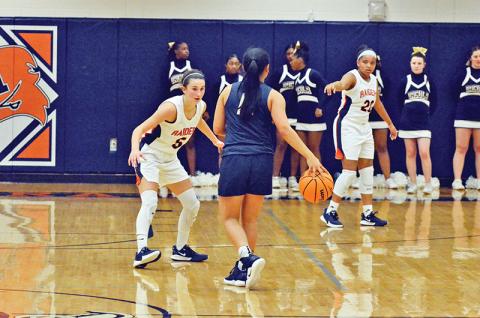 Habersham Central’s girls basketball team will have strong experience returning from last year’s team, including Addie Penick (5) and Nykerriah Brown (20).