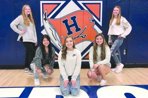 Habersham Central’s senior girls on this year’s homecoming court are (from left) Preslee Hix, Maddy Alexander, Caroline Way, Shyann Sosebee and Autumn Gattis. The queen will be announced at the rescheduled homecoming game, set for Tuesday, Nov. 17.