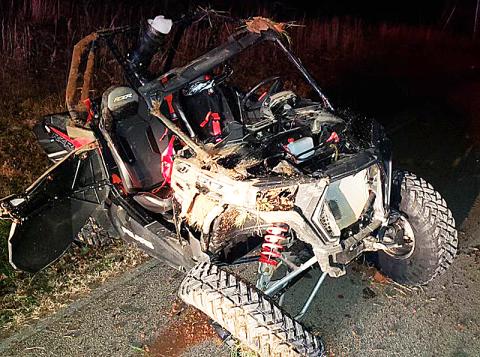 A nasty ATV wreck left two men injured. CHAD BLACK/SUBMITTED