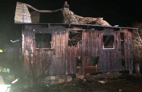 An Airbnb rental on Turkey Crest Drive burned in a fire overnight. CHAD BLACK/Submitted