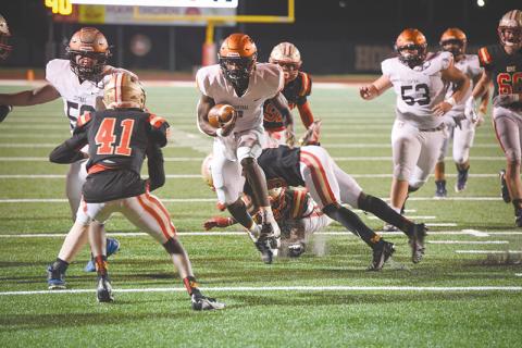 Habersham Central’s Joshua Pickett juked a lot of defenders during the 2020 season, one in which he led the Raiders in rushing and touchdowns. TOM ASKEW/Special