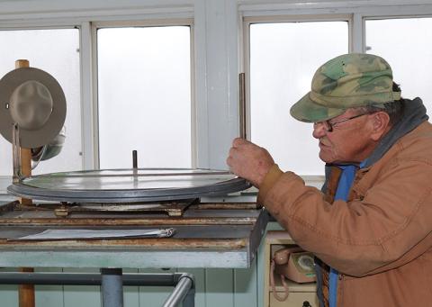 Ross Dover, one of the last people to maintain the Chenocetah Tower in Cornelia, was honored by the U.S. Forest Service Wednesday. 