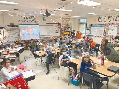 Superintendent Matthew Cooper reads to Brandi Burrell’s fourth grade class virtually at Level Grove Elementary on Nov. 19. Habersham County Schools will be virtual until at least Jan. 25 with staffing concerns relating to COVID-19. BRANDI BURRELL/Submitted