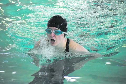Tallulah Falls' Mia Hamon swims the breaststroke at a meet earlier this season.