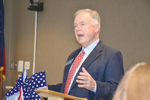 Former Georgia Sen. John Wilkinson, shown speaking at last year’s legislative breakfast at North Georgia Technical College, will begin leading the school as its president on Feb. 1.