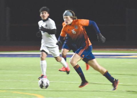 Habersham Central’s Ellis Wallace notched a hat trick Tuesday night, including two goals in overtime, against Dacula.