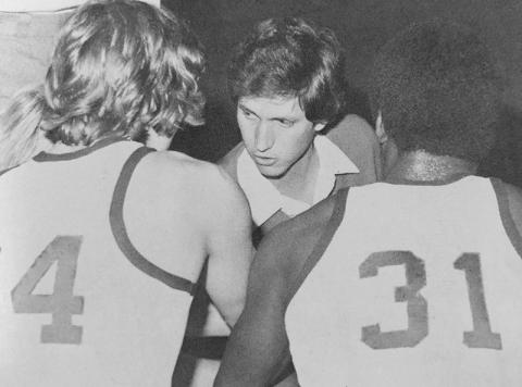 Mike Ray is shown coaching North Habersham Middle School’s basketball team.