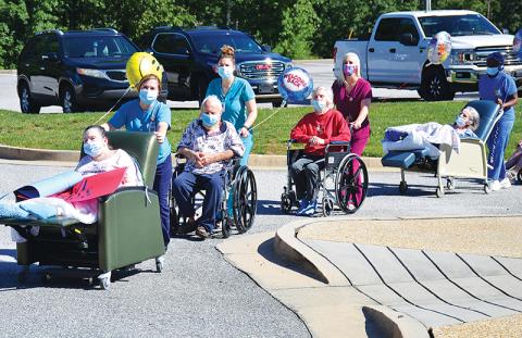 Habersham Home held a parade for its residents to see family members in July. Their loved ones can come visit once again, but with only a quarter of the residents vaccinated.