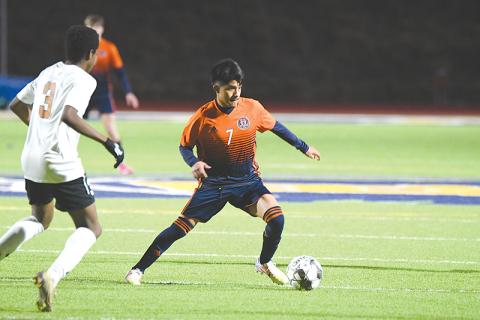 Habersham Central's Jose Guillen handles the ball during an earlier home game. TOM ASKEW/Special