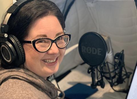 Melissa  Wood of Clarkesville has her own personal recording area at home for reading books and newspapers for the visually impaired.