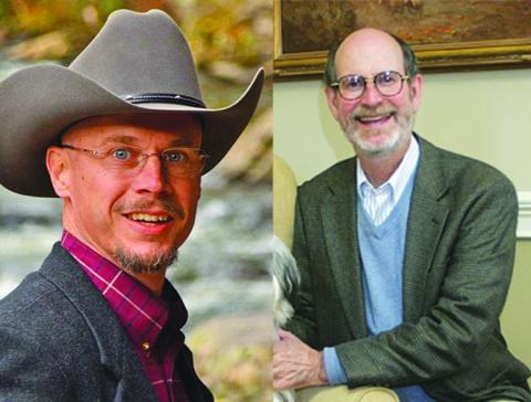 Demorest Mayor Rick Austin (left). Piedmont University President James Mellichamp (right).