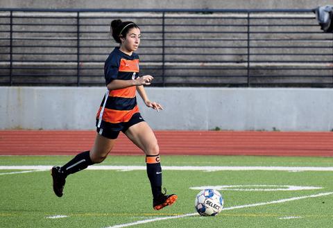 Habersham Central’s Anna LaBarbera looks to find a shot in a recent home match. This weekend, LaBarbera will be participating in an ODP sub-regional event in Tifton with talented players from all across the state.