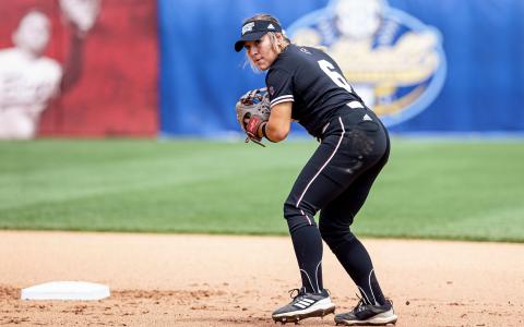 Former Lady Raider Paige Cook was named to the All-SEC Newcomer Team last week. Cook, a sophomore, has started every game this season for Mississippi State and currently ranks fifth on the team with a .272 average. She also leads the team in triples and has three home runs. Photo submitted by Brian Ogden/Mississippi State Sports Information