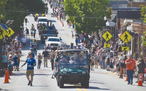 The Mountain Laurel Festival Parade was attended by thousands in downtown Clarkesville.