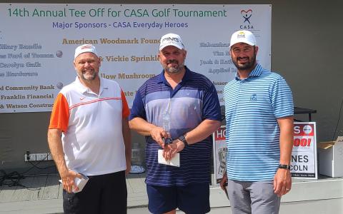 Tournament winners were (from left) Greg Bowen, Brian Wright and Kurt Cooper. Not pictured was Les Hendrix. CHUCK TAYLOR/Submitted