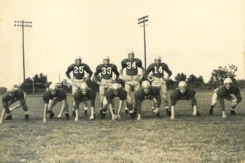 The 1952 South Habersham Rebels finished the season 7-3 with the highlight of their season coming with a 20-7 win over top-ranked Thomson. Team members were (front) Bobby Hamby, John Foster, Donald Caudell, A.R. Scroggs, John Scott, Roger Burch, James Loudermilk, (back) W.C. Loudermilk, Sonny Cheek, Ted Smith and Sammie Cunningham.