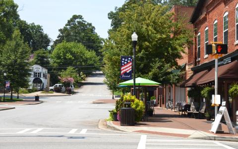 Demorest is hoping to make their small downtown area an entertainment district. BRIAN WELLMEIER/Staff