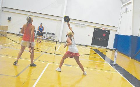 Pickleballers play at Ruby Fulbright on Monday, Wednesday and Friday mornings. BRYANT ROCHE/Staff 