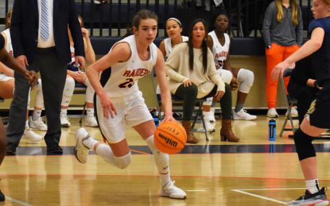 Kyia Barrett drives to the basket during a 2020 Lady Raiders home game. CODY ROGERS/Staff
