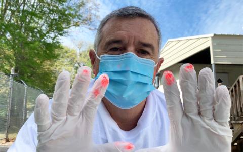 Habersham County Emergency Services Director Chad Black made a video during the height of the pandemic illustrating how wearing gloves could be more contaminating than not doing so.