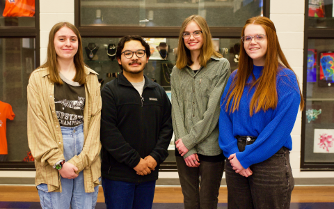 Pictured from left are 11th graders Ava Gruszczinski, Roberto Rios-Martinez, Elisa Smith and Jamie Gant. DORA LUCAS/Submitted