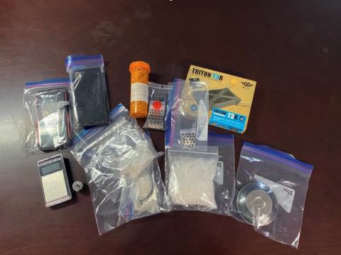 Drugs and other items were seized from the vehicle of Andrew Dover on March 9.