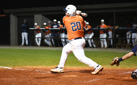 Hunter Tatum had three hits and three RBIs in the Raiders’ big win over Central Gwinnett. CODY ROGERS/Staff 